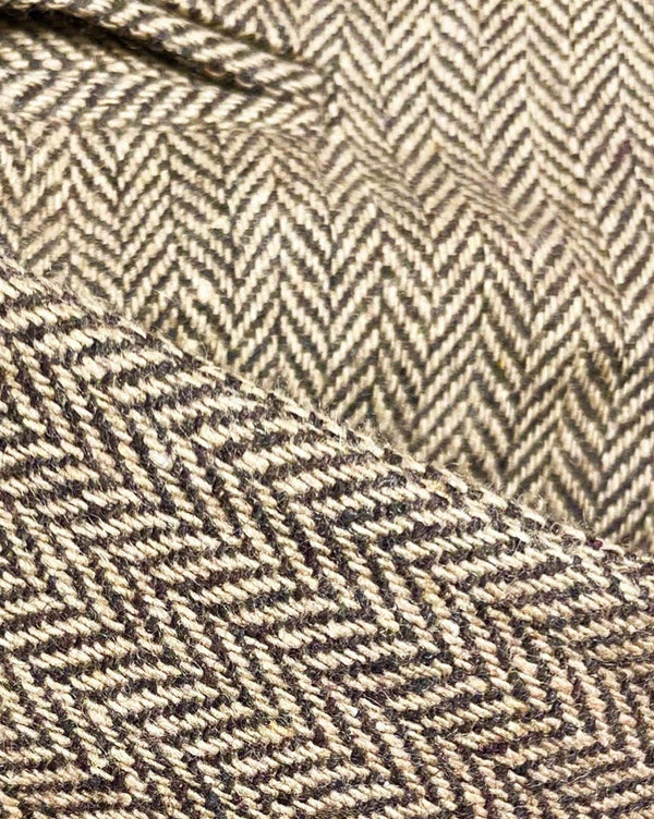 Nehru Jacket Devon dettaglio tessuto lana tweed beige
