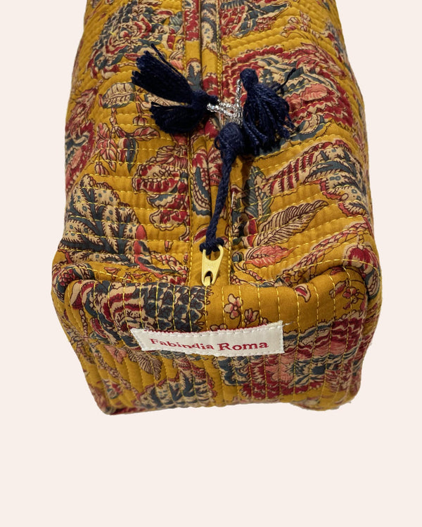 Astuccio Renaissance cotone block print dettaglio stampa classica