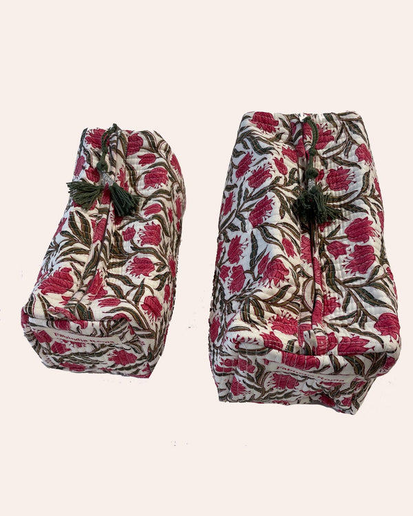 Astuccio trapuntato cotone color zafferano vista frontale