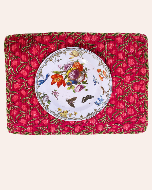Sottopiatti Fuchsia cotone trapuntato reversibile tonalita fucsia