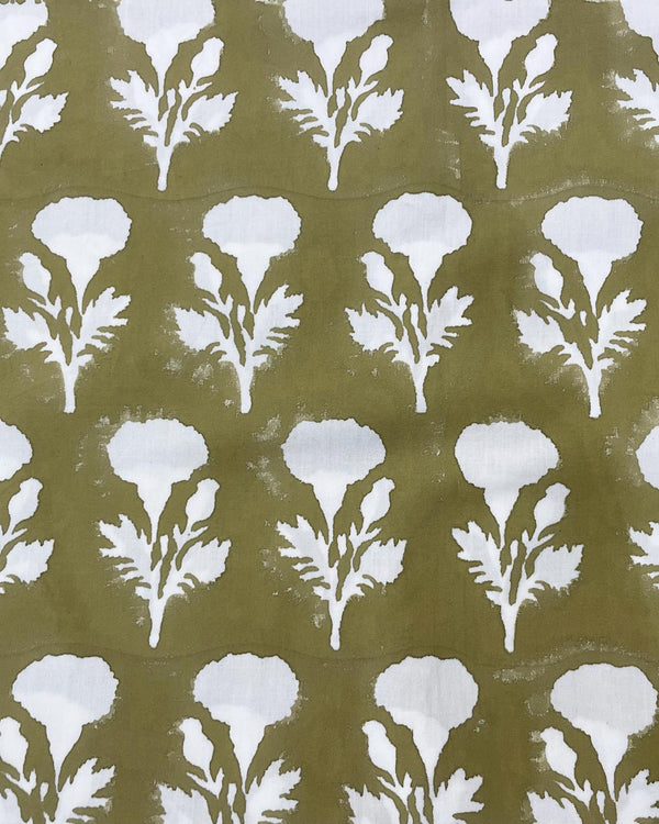 Dettaglio motivi block print Green Mary Gold