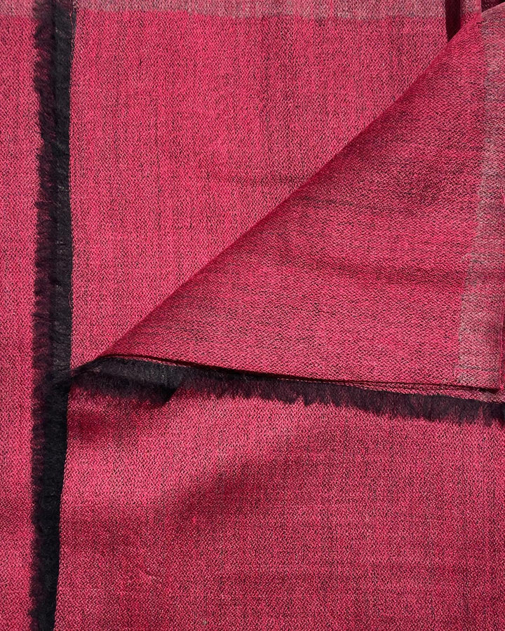 Scialle Bordeaux Reversibile dettaglio trama lana seta