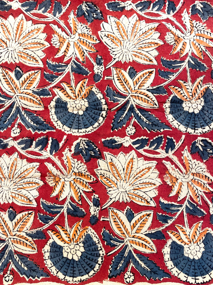 Dettaglio motivi block print Kalamkari Rusberry