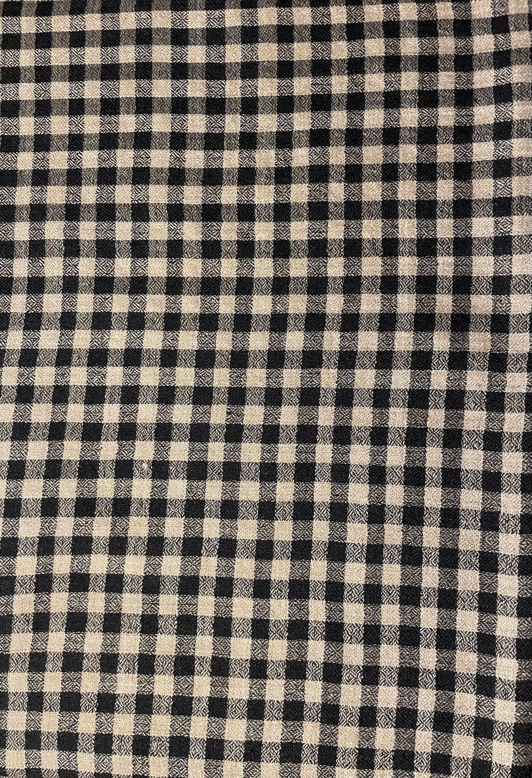 Scialle Black Checks and Stripes dettaglio retro reversibile