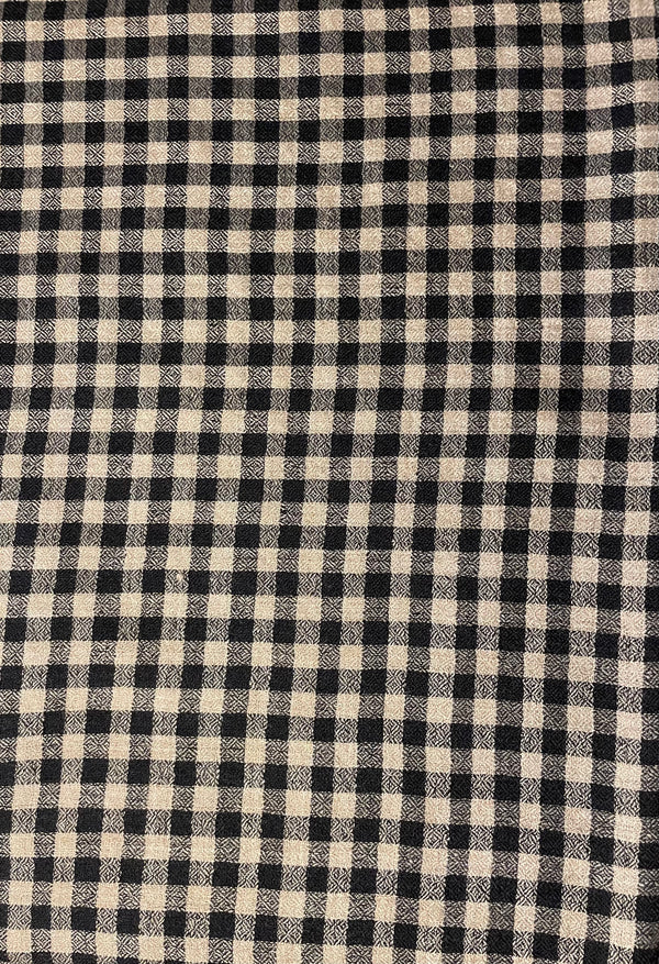 Scialle Black Checks and Stripes dettaglio retro reversibile