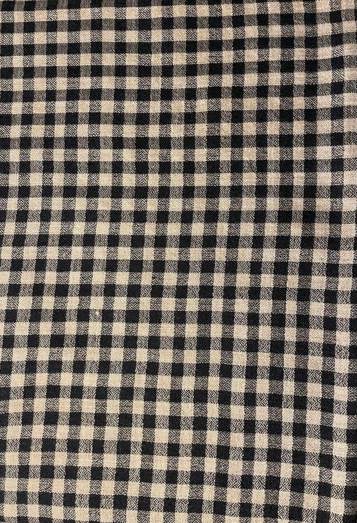 Scialle Black Checks and Stripes dettaglio retro reversibile