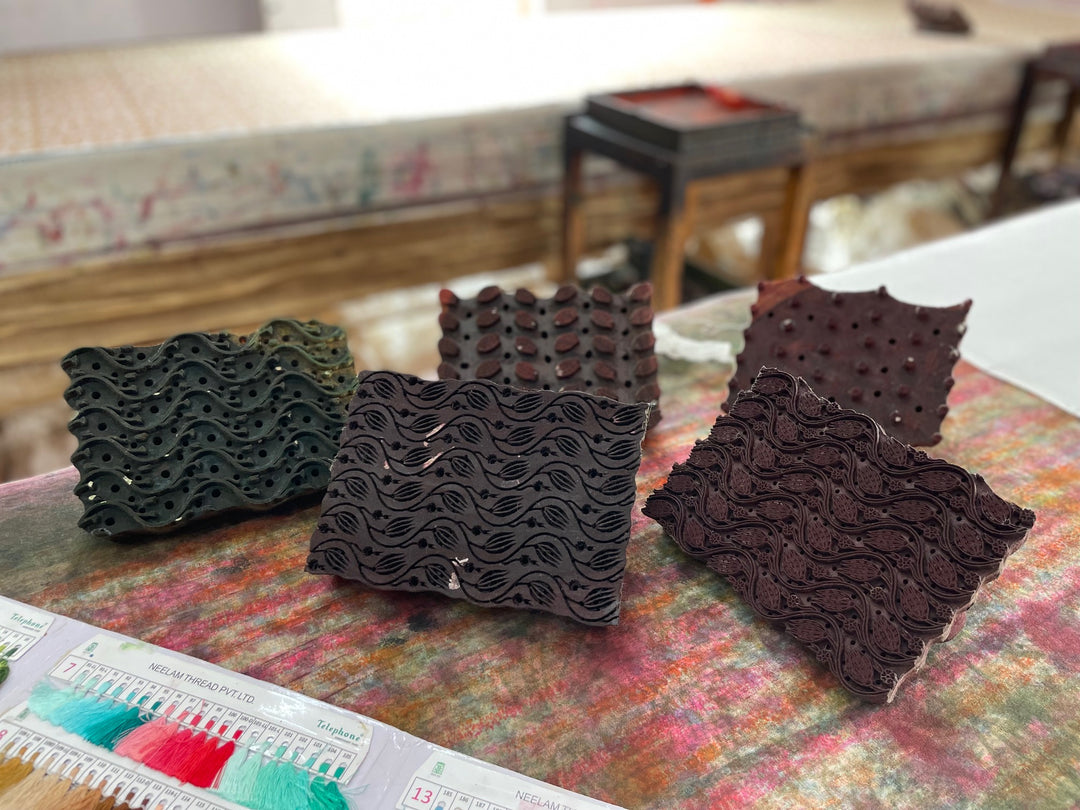 Set sottopiatti Stella cotone block print ambientazione