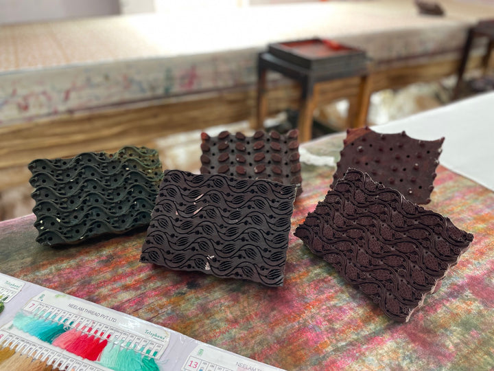 Set sottopiatti Stella cotone block print ambientazione