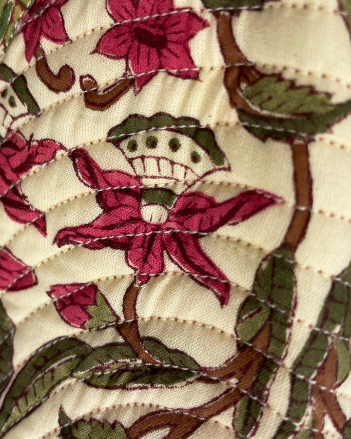 Babouches Pink Butterfly suola e trapuntatura cucita a mano