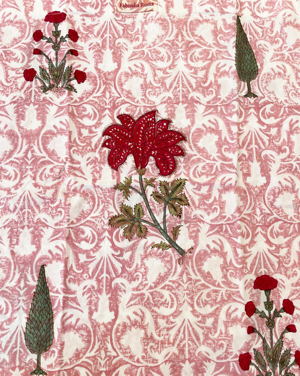 Shopper Dhalia dettaglio stampa cotone robusto block print