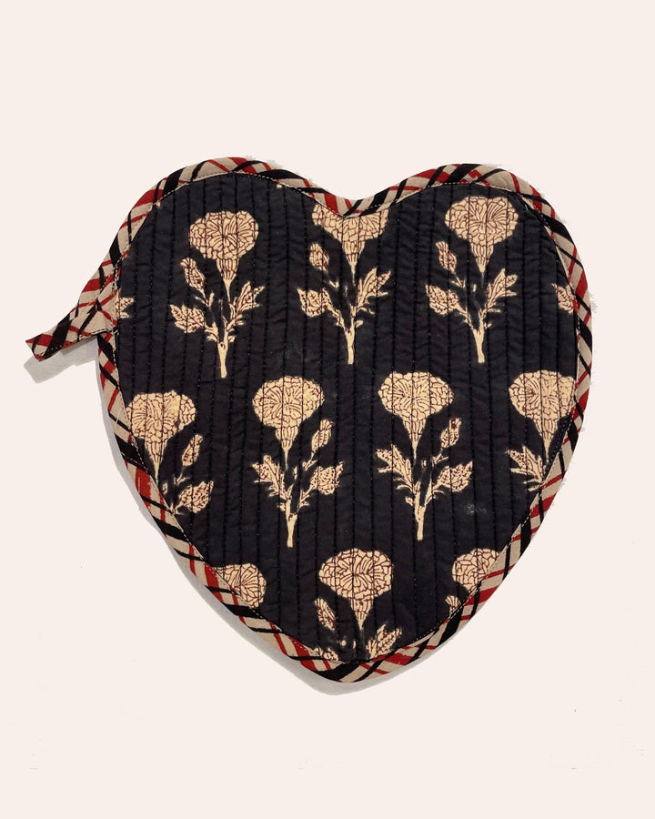 Heart Potholder Set Marigold