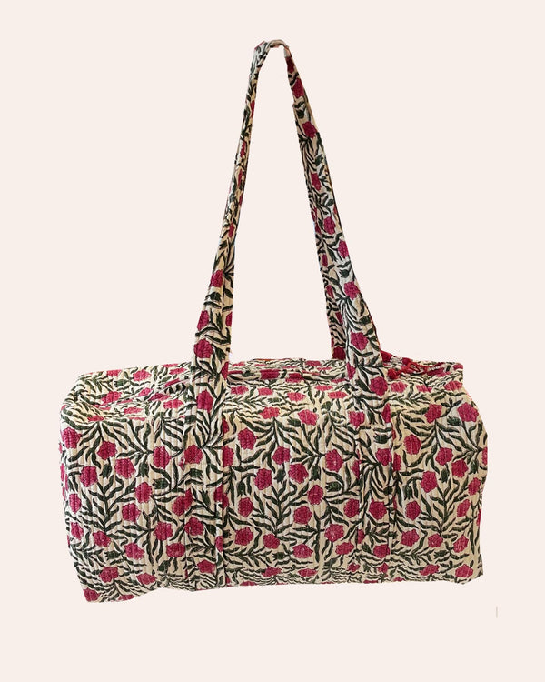 Week Ender Dream borsa viaggio dettaglio stampa block print