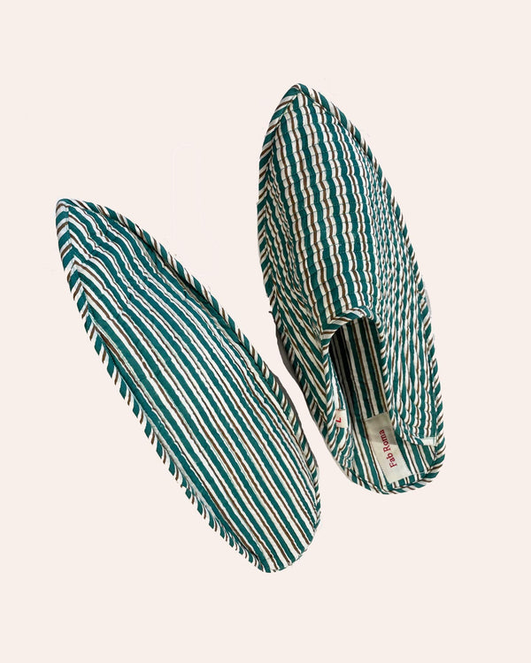 Babouches Forest pantofola artigianale dettaglio motivo botanico