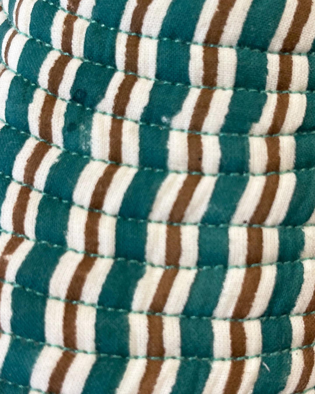 Babouches Forest vista laterale cotone block print verde