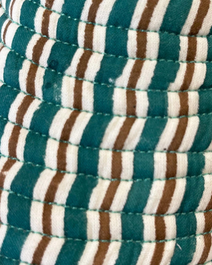 Babouches Forest vista laterale cotone block print verde