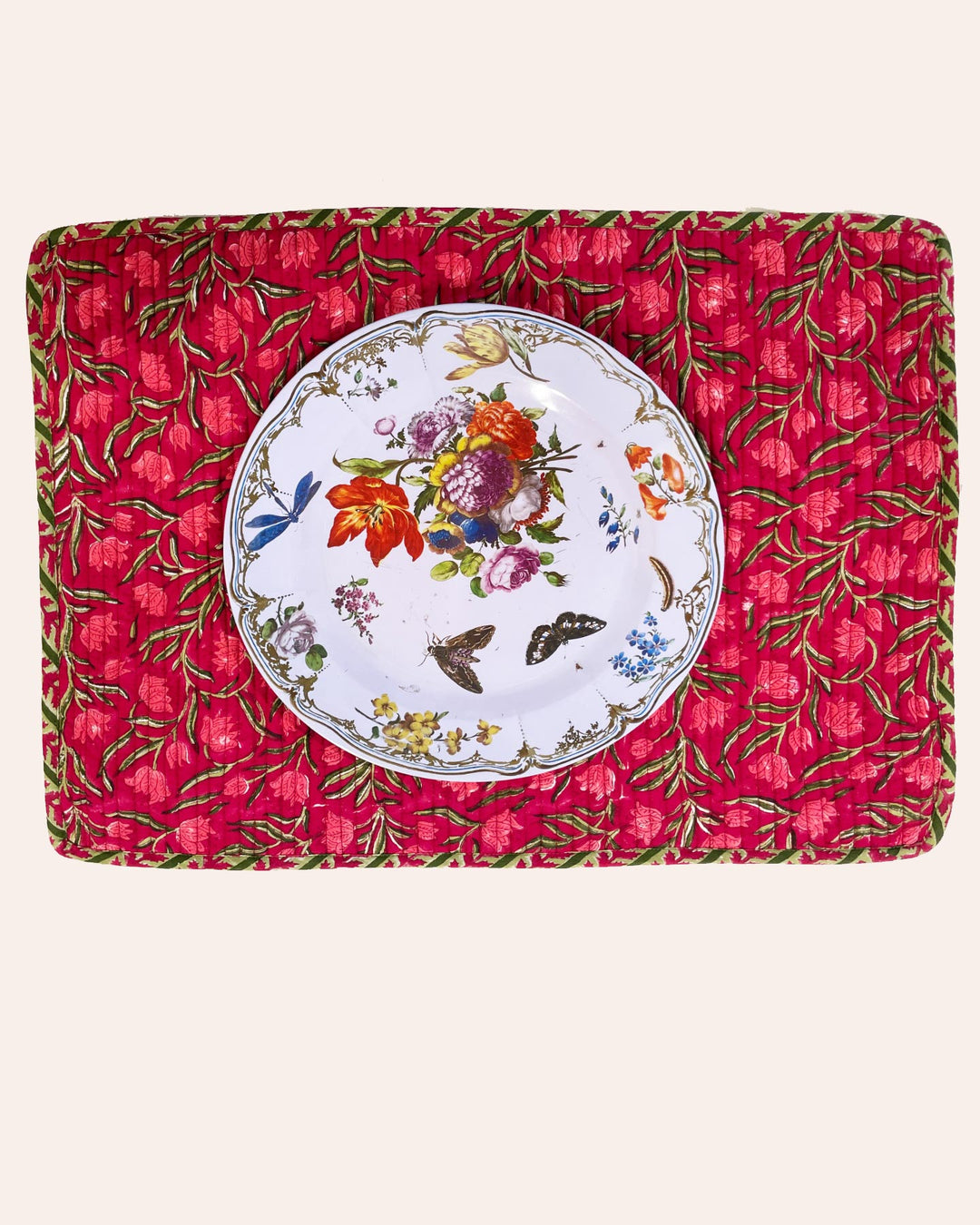 Sottopiatti Fuchsia cotone trapuntato reversibile tonalita fucsia