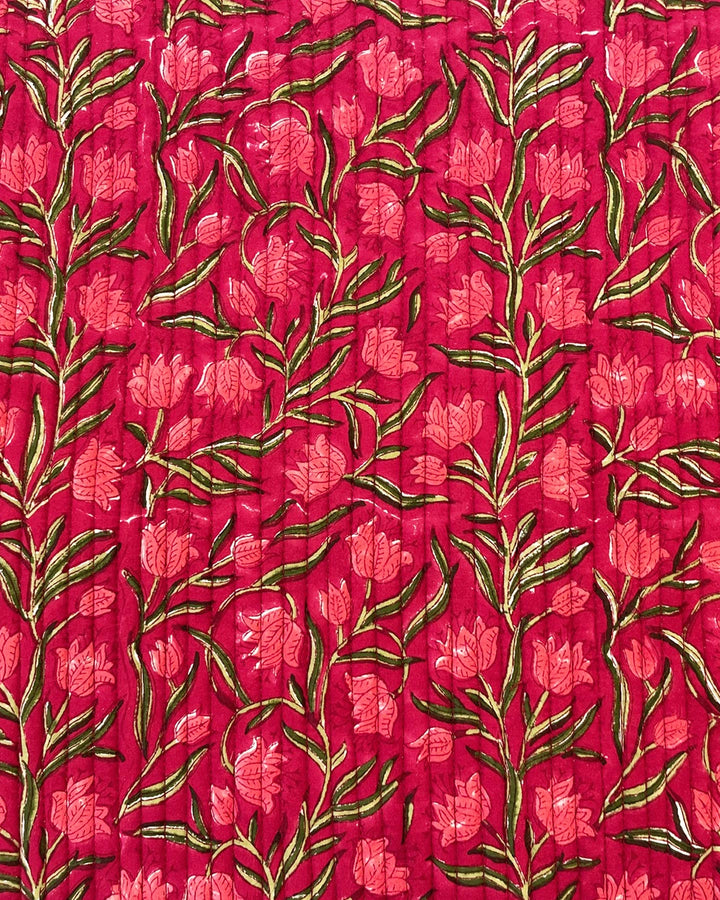 Sottopiatti Fuchsia cotone imbottito retro reversibile