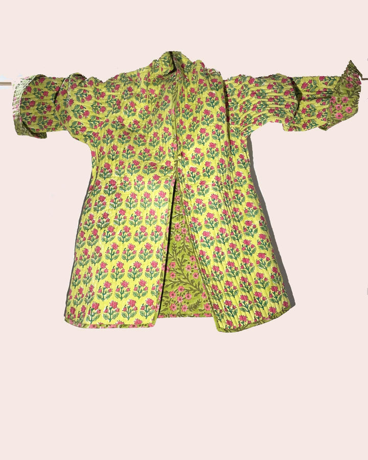 Giacca trapuntata Lisa lato reversibile cotone stampato dettaglio