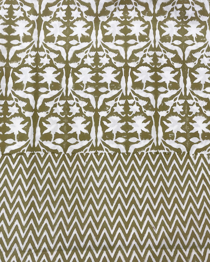 Telo Green Mary Gold cotone indiano dettaglio
