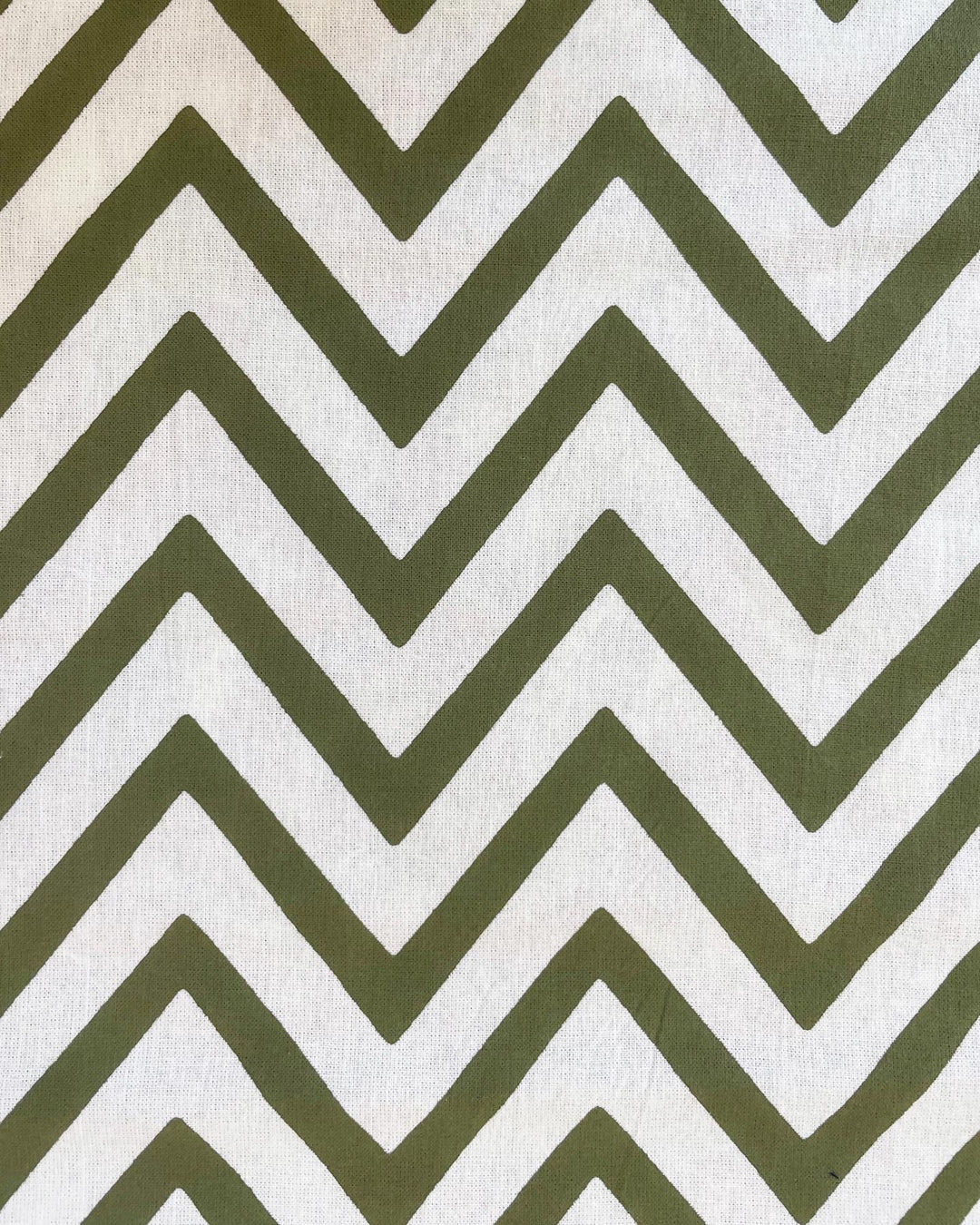 Dettaglio motivi block print Green Zig Zag