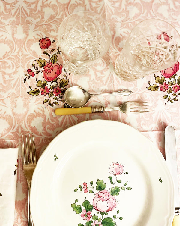 Telo Fleurs des Indes cotone indiano dettaglio