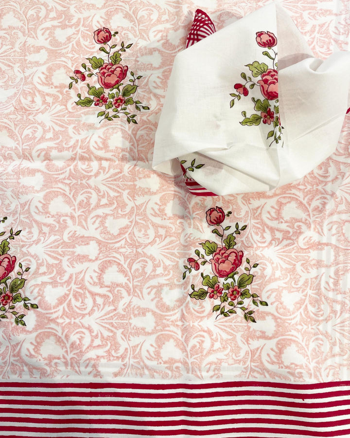 Telo Fleurs des Indes cotone indiano dettaglio