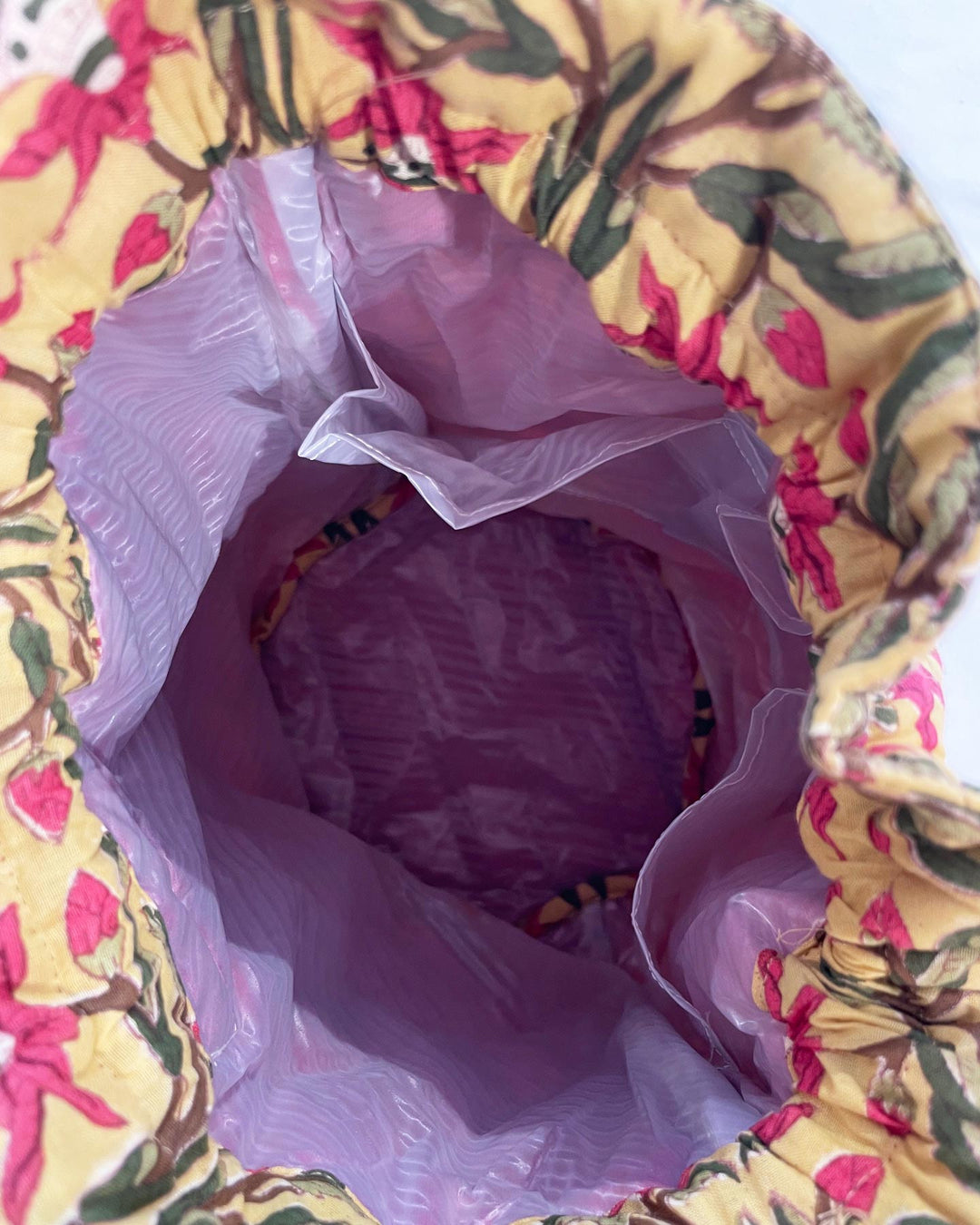 Polty Bag Canarin interno fodera impermeabile cotone trapuntato