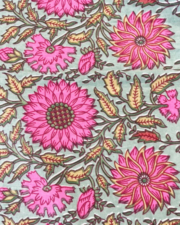 Dettaglio motivi block print Ortensia
