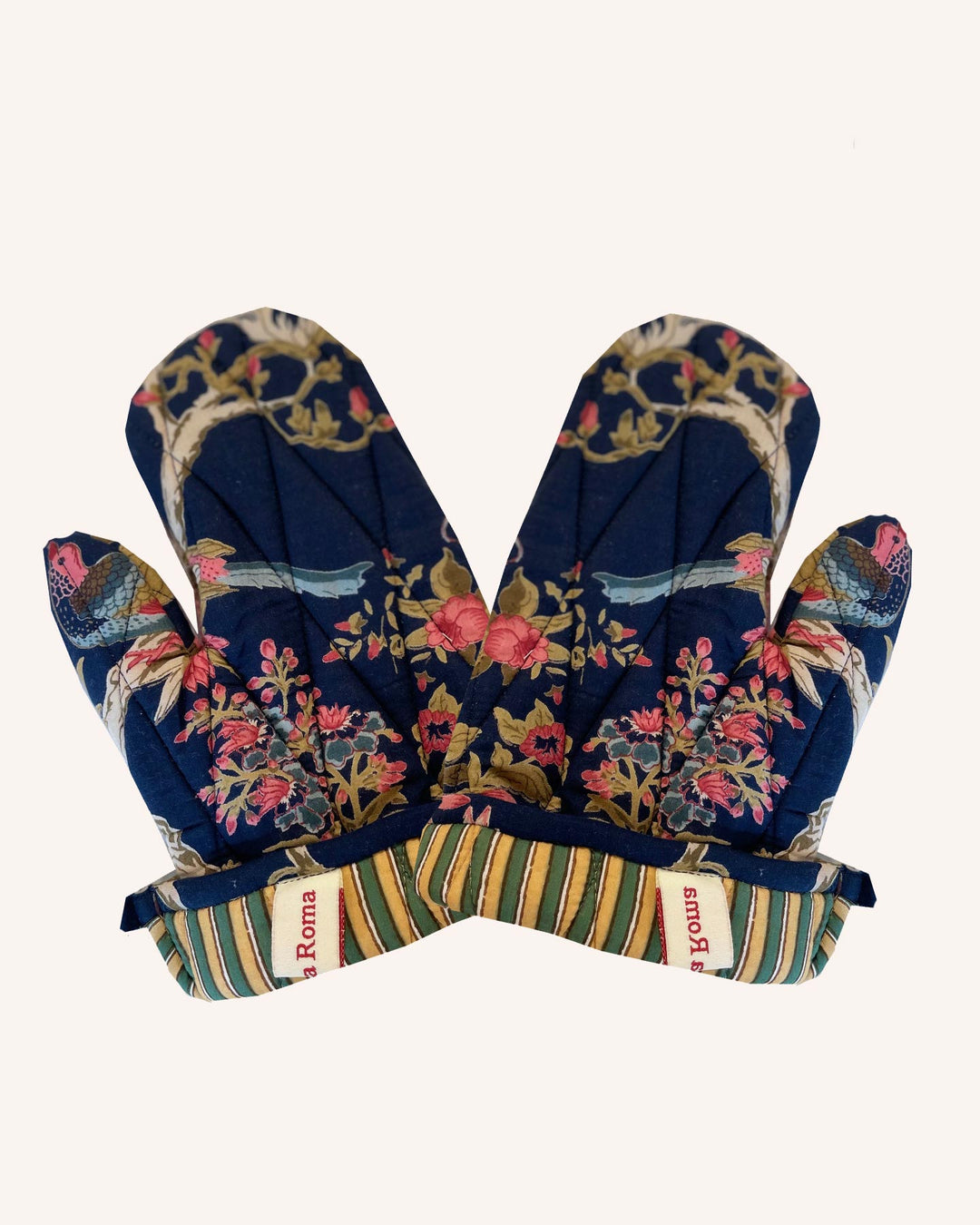 Set guantoni Paradise cotone indiano block print dettaglio