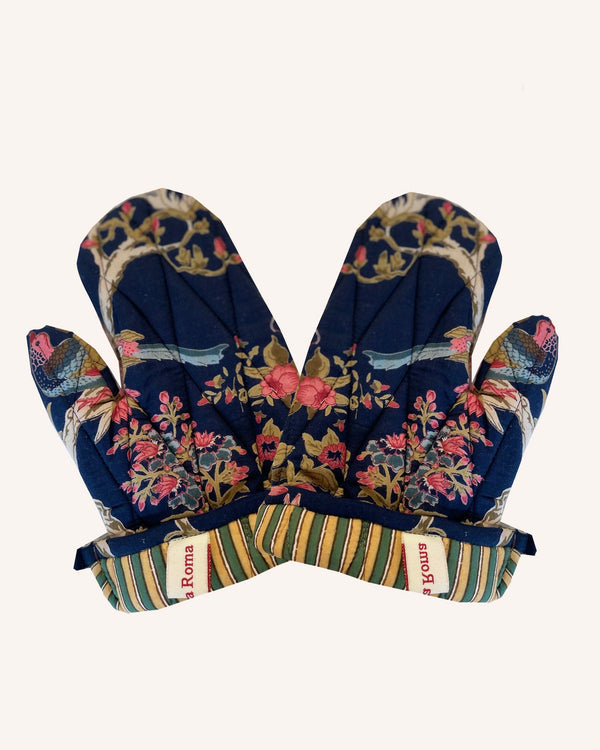 Set guantoni Paradise cotone indiano block print dettaglio