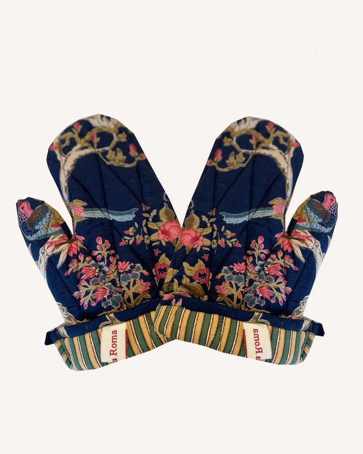 Set guantoni Paradise cotone indiano block print dettaglio