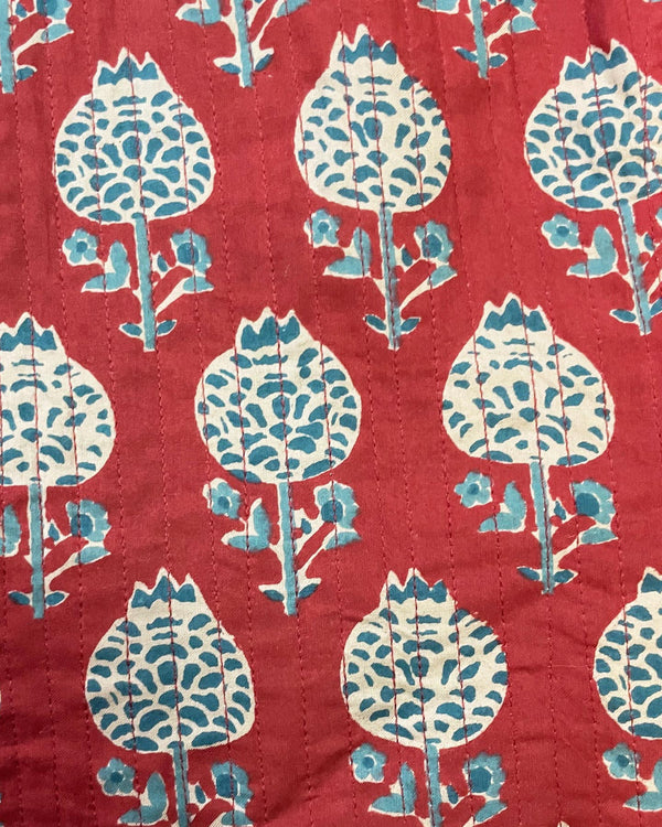 Giacca morbida Pomegranade dettaglio tessuto cotone stampato melagrane