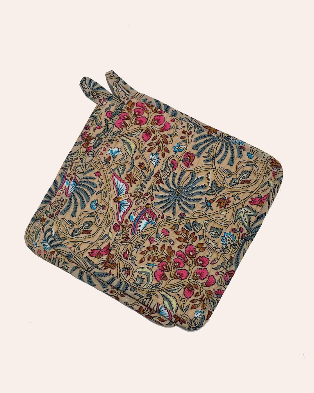 Presine Sahara cotone trapuntato block print vista frontale