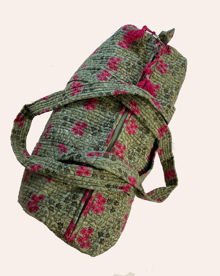 Week Ender Printemps dettaglio motivo floreale block print