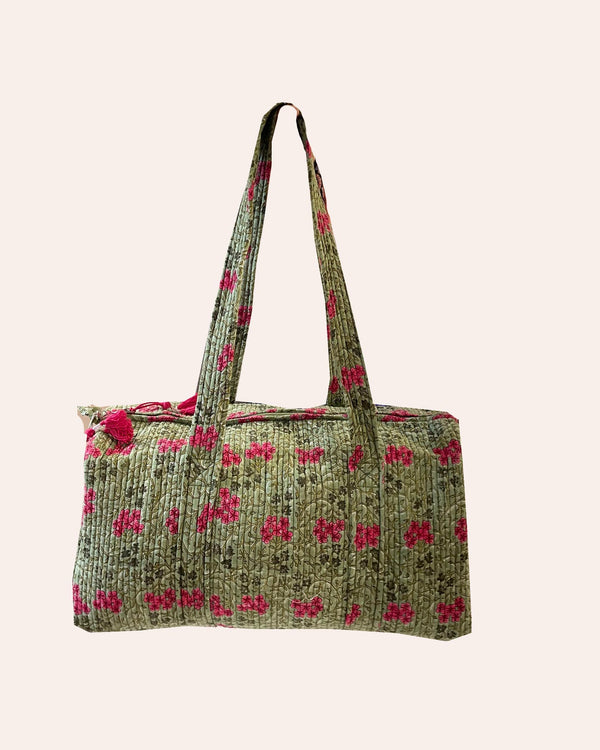 Week Ender Printemps borsa weekend cotone trapuntato stampa primaverile