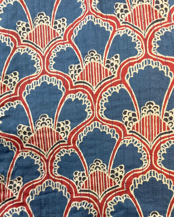 Giacca morbida Sahara dettaglio tessuto cotone block print geometrico