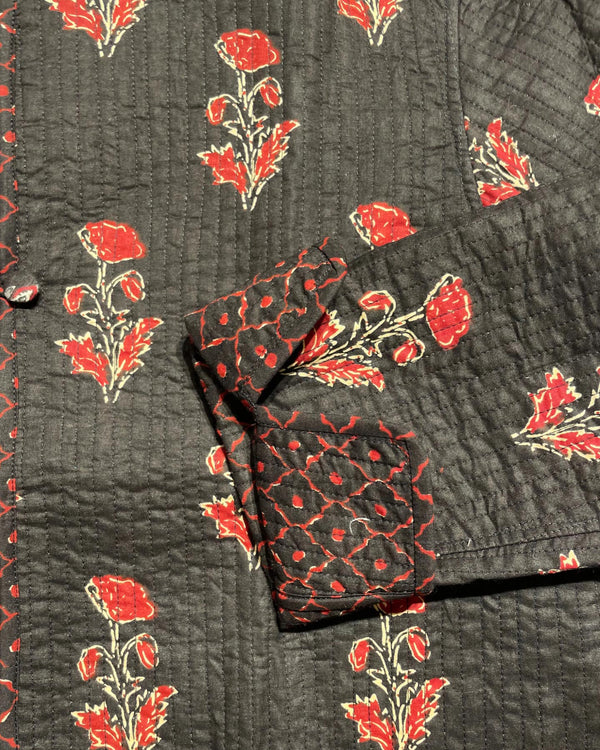 Giacca morbida Sumi dettaglio tessuto cotone stampato motivi medaglione