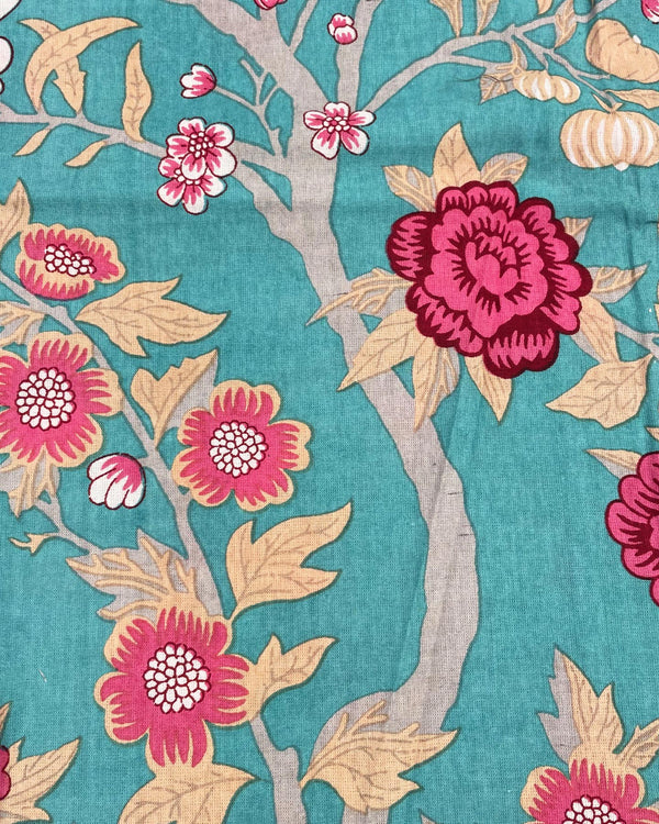 Telo copriletto Thai cotone stampato a mano