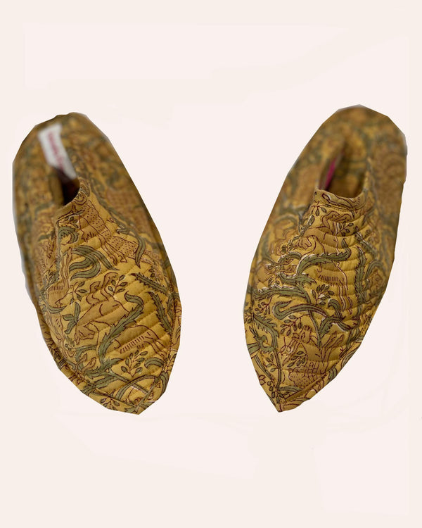 Babouches Tiger cotone trapuntato stampa tigrata