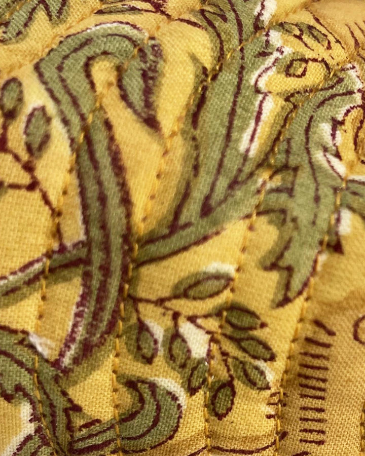 Babouches Tiger vista laterale cotone block print